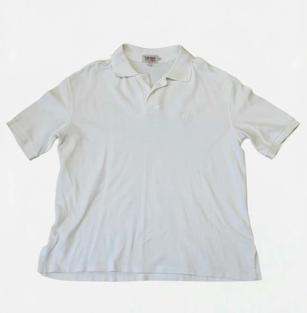 Fred Perry Nigel Cabourn Polo Shirt Size 46 White Cotton